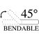 Bendable 45°